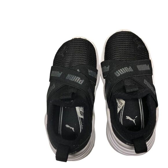 Puma Size 6 Toddler Black and White Slip On - Picture 3 of 6
